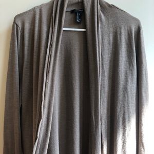 Long Cardigan in Taupe